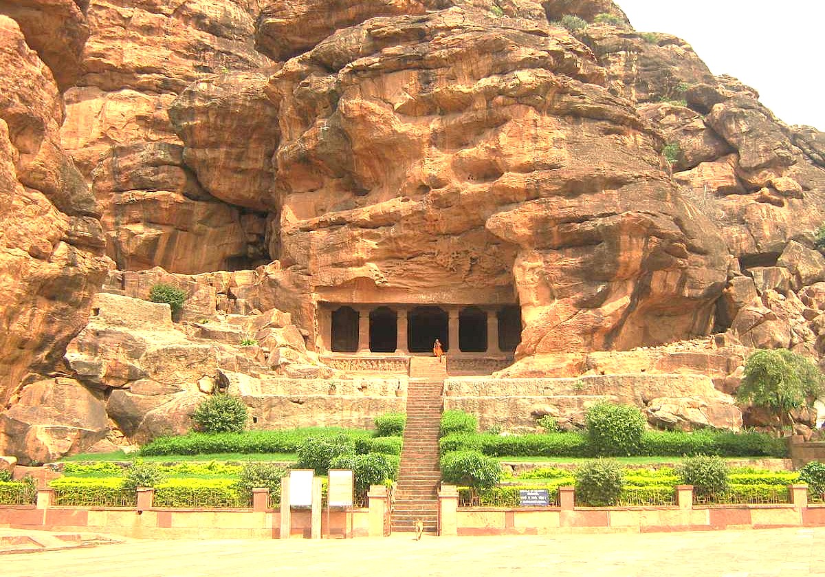 The rock-cut Badami Cave Temples (pictured) in Karnataka, India, are a major site near the Ravana Pralad Cave Temple in Aihole and the Pattadakal UNESCO site. The rock-cut Badami Cave Temples (pictured) in Karnataka, India, are a major site near the Ravana Pralad Cave Temple in Aihole and the Pattadakal UNESCO site.