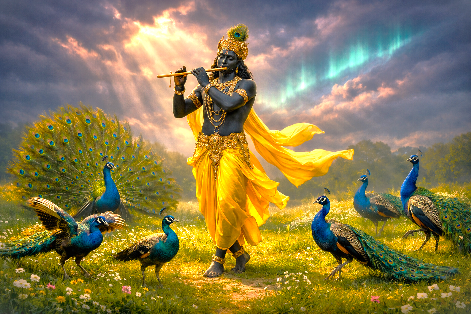Black Krishna graphics