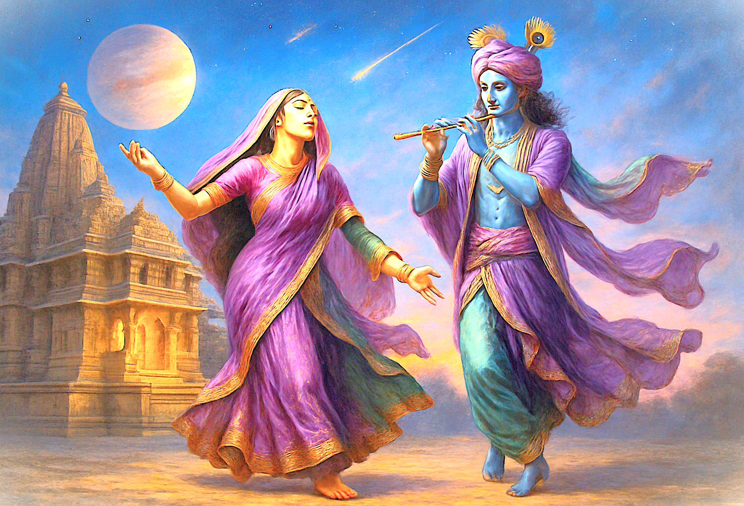 The legendary devotion of Princess Meera Bai to Lord Krishna is immortalized at the historic Chittorgarh Fort in Rajasthan, India, a significant landmark near Udaipur and UNESCO-Jaipur.