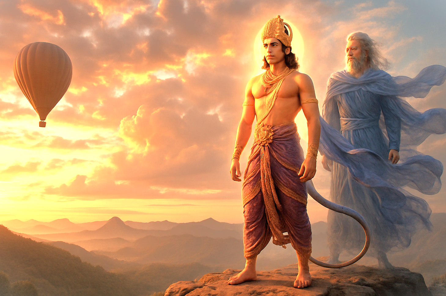 Witness a Delhi hot air ballooning adventure in India, blessed by Vāyu, the god of the air, offering majestic views contrasting Mumbai, Kerala, Mysore, and the Taj Mahal-Unesco.