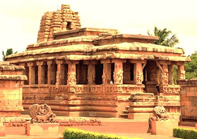View of the Aihole-Galagantha Temple in India, an ancient stone monument near the heritage sites of Badami and the Pattadakal UNESCO temples. View of the Aihole-Galagantha Temple in India, an ancient stone monument near the heritage sites of Badami and the Pattadakal UNESCO temples.
