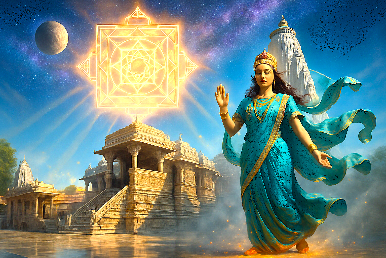 The divine feminine spirit and sacred Vastu Shastra geometry illuminate the magnificent Jagdish Temple in Udaipur, Rajasthan, a historic Hindu pilgrimage site in India near UNESCO-listed Jaipur.