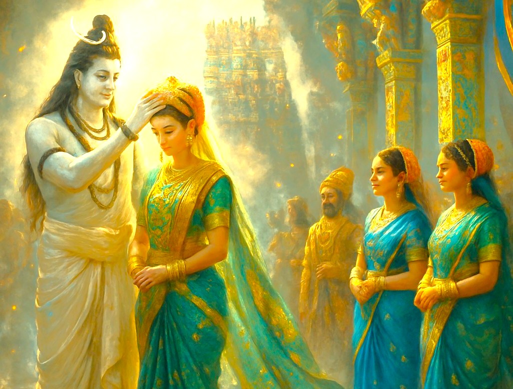 An artistic rendering of Lord Shiva's marriage visualizes the divine relationship celebrated at Meenakshi Temple in Madurai, Tamil Nadu, a major spiritual destination for tourists in India who also visit Munnar, near the Unesco Western Ghats. An artistic rendering of Lord Shiva's marriage visualizes the divine relationship celebrated at Meenakshi Temple in Madurai, Tamil Nadu, a major spiritual destination for tourists in India who also visit Munnar, near the Unesco Western Ghats.