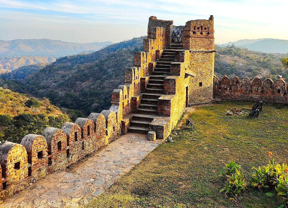 Kumbhalgarh Fort, nestled amidst the Aravali Hills near Udaipur and Jodhpur in Rajasthan, India, features imposing medieval ramparts, crenellated brick walls, stunning panoramic mountain vistas, and timeless historic hilltop charm. Kumbhalgarh Fort, nestled amidst the Aravali Hills near Udaipur and Jodhpur in Rajasthan, India, features imposing medieval ramparts, crenellated brick walls, stunning panoramic mountain vistas, and timeless historic hilltop charm.