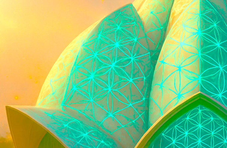 The structure reflects precise geometrical shapes that enhance harmony and visual appeal. The arrangement of its petals and the circular prayer hall symbolize the unity of all people, transcending boundaries. These deliberate forms also subtly align with ancient Vastu principles, fostering positive energy and balance within the sacred space. The use of sound plays an important role. Its composition allows sound to resonate, creating an auditory environment that enhances meditation. Such resonance, akin to Solfeggio frequencies, deepens spiritual connection. 