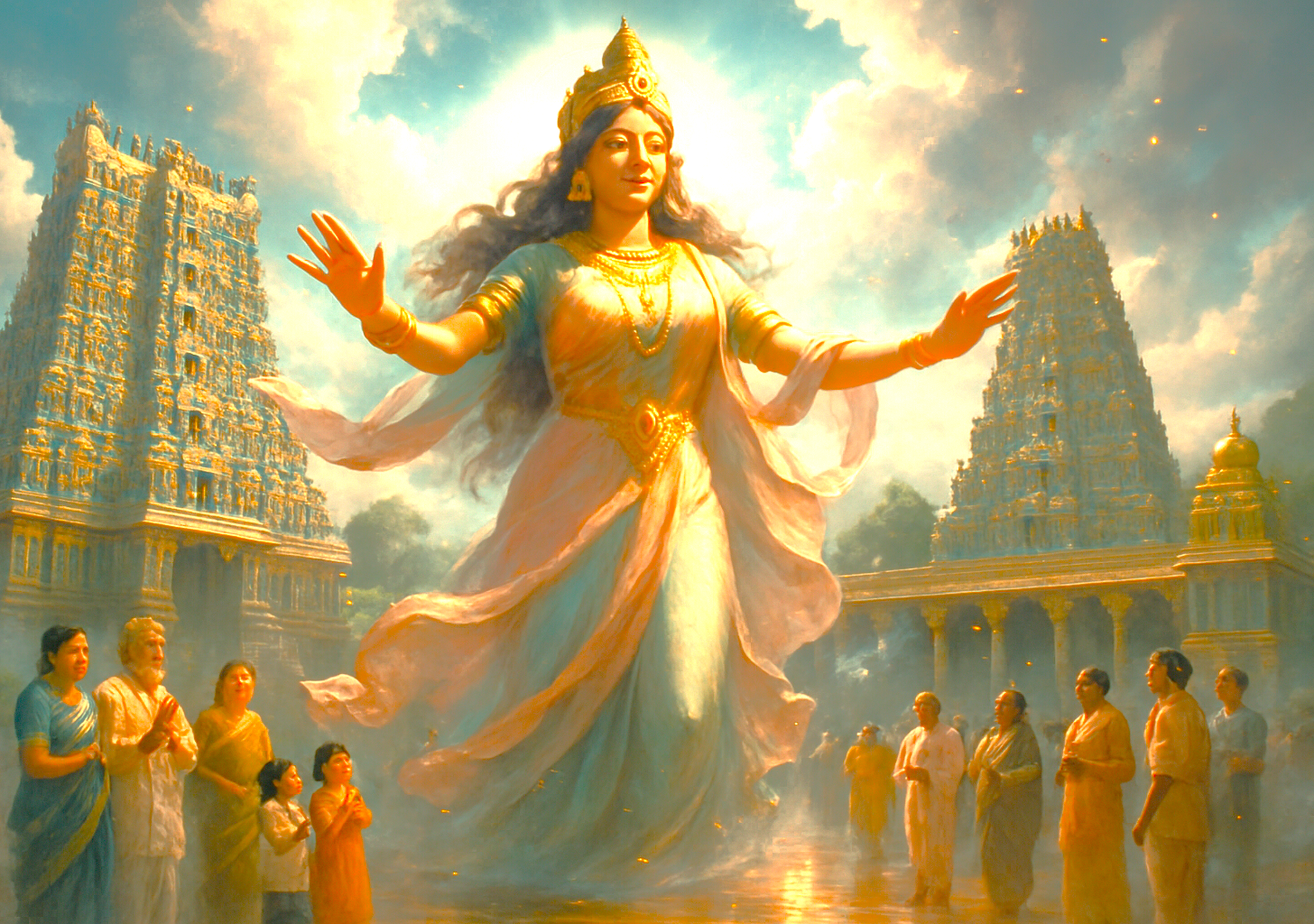 Madurai Tamil Nadu India. An ancient city with deep divine ties. Central to its spiritual life is Meenakshi, a powerful form of the Goddess Parvati. She is lovingly worshipped as the protector and nurturer of the entire region. Her captivating legends are woven into the city’s fabric, telling of her miraculous birth from a sacred fire. A key story celebrates her marriage to Lord Shiva, an event that symbolizes the beautiful harmony between cosmic masculine and feminine energies.