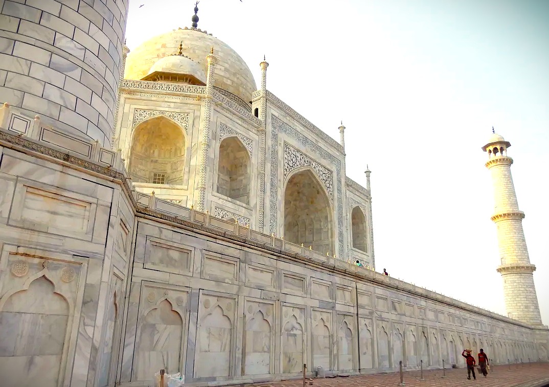 The magnificent white marble architecture of the UNESCO Taj Mahal in Agra, India, showcases the Pietra Dura craft seen at the nearby Marble Cottage and the Keoladeo National Park. The magnificent white marble architecture of the UNESCO Taj Mahal in Agra, India, showcases the Pietra Dura craft seen at the nearby Marble Cottage and the Keoladeo National Park.