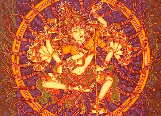Vibrant traditional depiction of Lord Shiva as Nataraja from Kochi Mattancherry Palace murals in Kerala, South India, showcasing intricate cosmic dance iconography, ornate circular frame and rich cultural heritage artistry. Vibrant traditional depiction of Lord Shiva as Nataraja from Kochi Mattancherry Palace murals in Kerala, South India, showcasing intricate cosmic dance iconography, ornate circular frame and rich cultural heritage artistry.