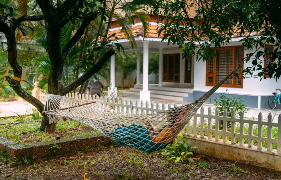 Relaxing at a home stay