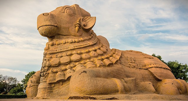 The massive monolithic Nandi Bull statue at Lepakshi, India, showcases Vijayanagara art and contrasts the ancient Chalukyan styles found at the UNESCO heritage site of Pattadakal. The massive monolithic Nandi Bull statue at Lepakshi, India, showcases Vijayanagara art and contrasts the ancient Chalukyan styles found at the UNESCO heritage site of Pattadakal.