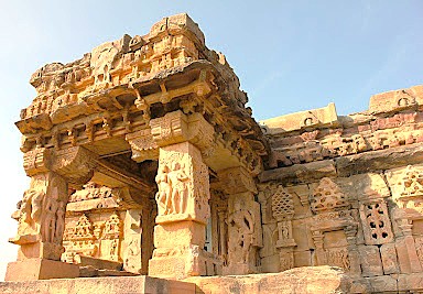 Intricate carvings on the Papanatha Temple, part of the Pattadarle Temple Complex-UNESCO site in Karnataka, India, located near Badami and the Ravana Pralad Cave Temple Aihole. Intricate carvings on the Papanatha Temple, part of the Pattadarle Temple Complex-UNESCO site in Karnataka, India, located near Badami and the Ravana Pralad Cave Temple Aihole.