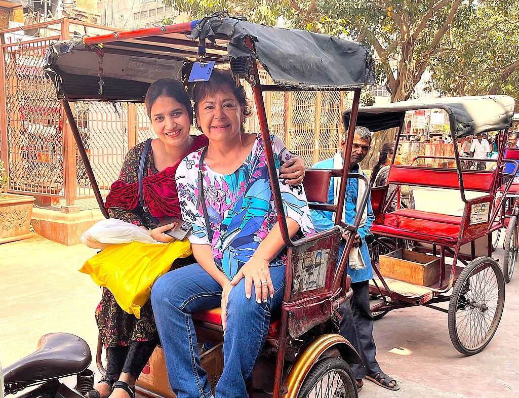 A tourist and guide ride a rickshaw near the Mysore Railway Museum in Mysore, Karnataka, India, a site near Mysore Palace for visitors from Bangalore exploring Tipu Sultan Palace ('Tiger of Mysore'). A tourist and guide ride a rickshaw near the Mysore Railway Museum in Mysore, Karnataka, India, a site near Mysore Palace for visitors from Bangalore exploring Tipu Sultan Palace ('Tiger of Mysore').