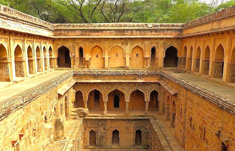 The ancient stepwell of Rajon ki Baoli in Delhi, India, showcases stunning historic architecture near UNESCO heritage sites like the Qutb Minar, the UNESCO Red Fort, and the UNESCO Humayun's Tomb. The ancient stepwell of Rajon ki Baoli in Delhi, India, showcases stunning historic architecture near UNESCO heritage sites like the Qutb Minar, the UNESCO Red Fort, and the UNESCO Humayun's Tomb.