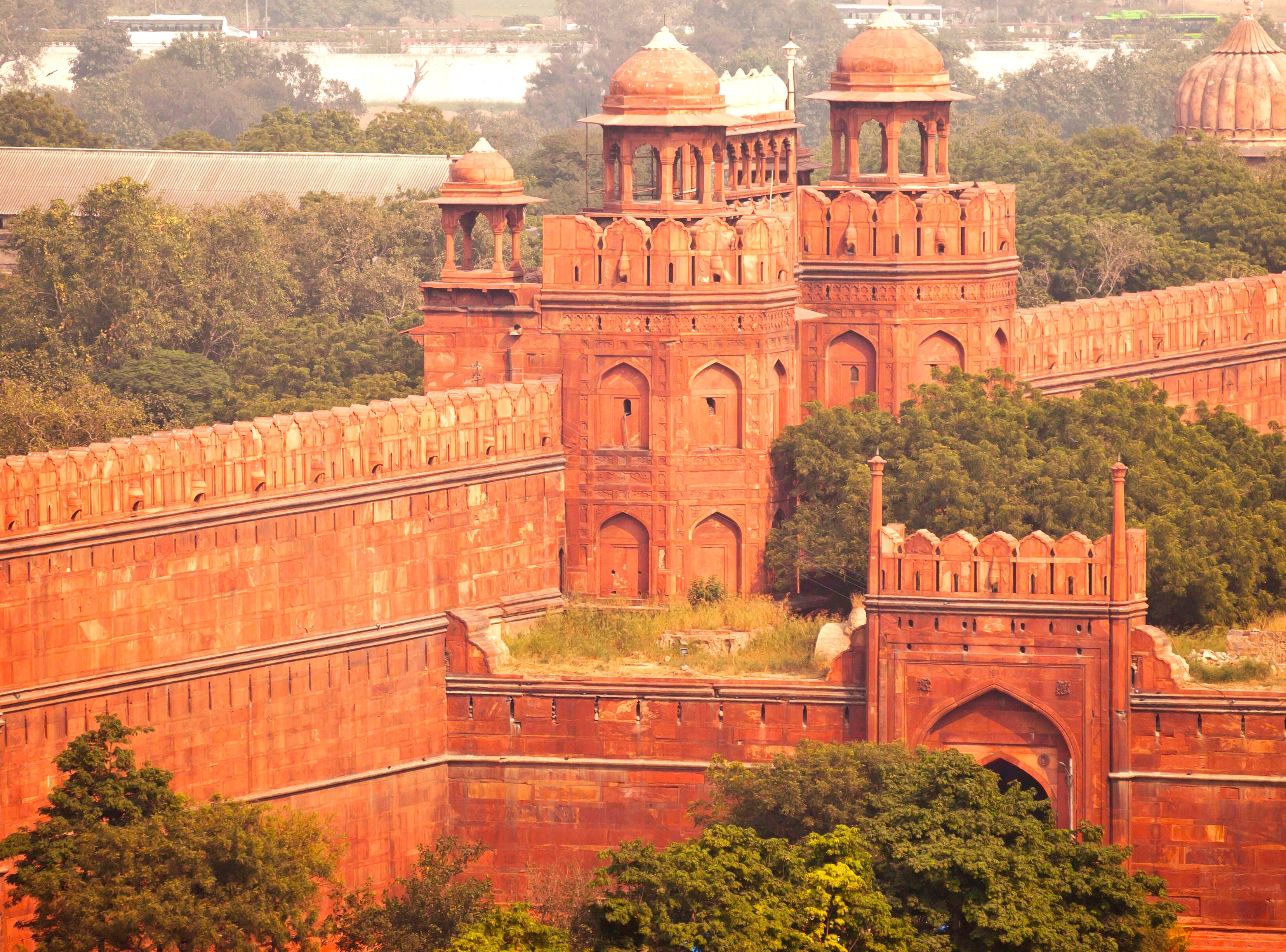 India’s Delhi the Red Fort is a majestic UNESCO World Heritage Mughal fortress of red sandstone, ornate gates, iconic bastions, lush gardens, historical grandeur, intricate architecture, cultural heritage, panoramic vistas. India’s Delhi the Red Fort is a majestic UNESCO World Heritage Mughal fortress of red sandstone, ornate gates, iconic bastions, lush gardens, historical grandeur, intricate architecture, cultural heritage, panoramic vistas.