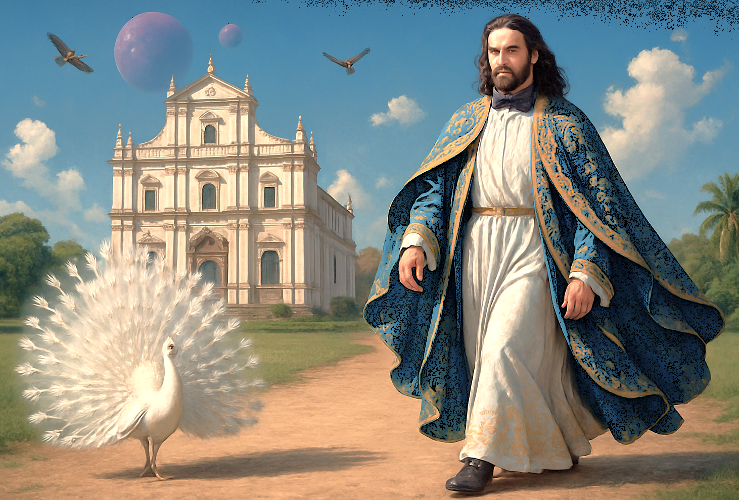 An AI artistic depiction of the Church of Saint Cajetan in Old Goa, India, a UNESCO site near the Bom Jesus Basilica, popular with tourists visiting from the Anjuna Beach Flea Market. An AI artistic depiction of the Church of Saint Cajetan in Old Goa, India, a UNESCO site near the Bom Jesus Basilica, popular with tourists visiting from the Anjuna Beach Flea Market.