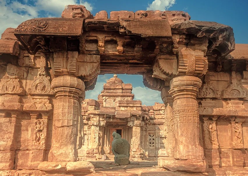 Explore the 8th-century Sangameshwara Temple at the UNESCO World Heritage Site of Pattadakal, India, showcasing magnificent Chalukyan architectural skill and historical depth. Explore the 8th-century Sangameshwara Temple at the UNESCO World Heritage Site of Pattadakal, India, showcasing magnificent Chalukyan architectural skill and historical depth.