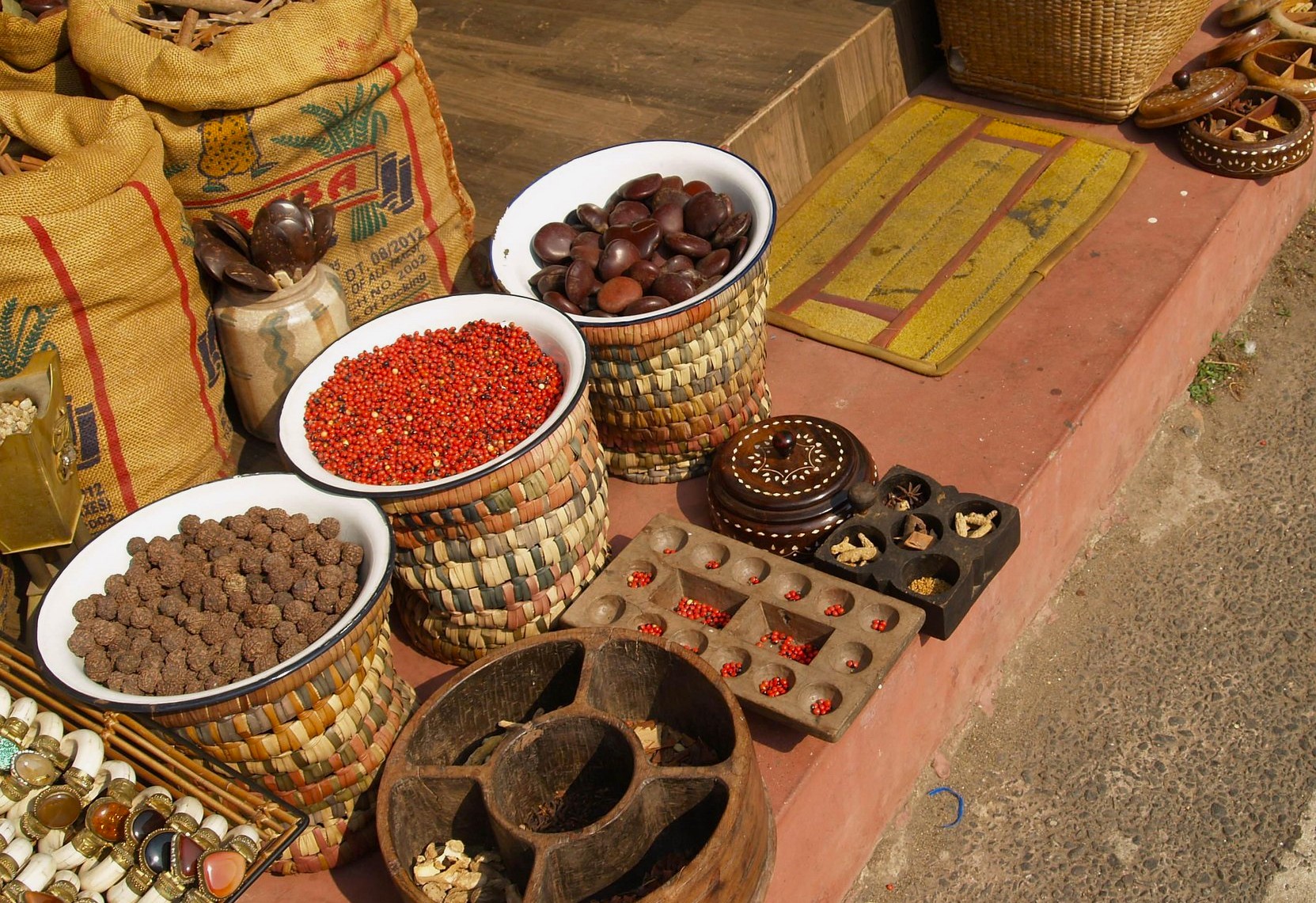 Vibrant baskets of aromatic spices line bustling Spice Market stalls in Kochi, Kerala, South India, showcasing local flavors, traditional craftsmanship, engaging vendors, and cultural heritage that enchants every curious visitor. Vibrant baskets of aromatic spices line bustling Spice Market stalls in Kochi, Kerala, South India, showcasing local flavors, traditional craftsmanship, engaging vendors, and cultural heritage that enchants every curious visitor.