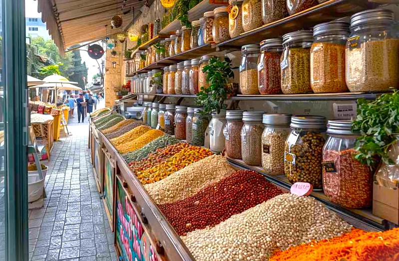 Colorful spices and aromatic herbs line bustling outdoor Spice Market stalls in Kochi, Kerala, South India, inviting visitors to discover local flavors, interact with friendly vendors, experience authentic culinary traditions. Colorful spices and aromatic herbs line bustling outdoor Spice Market stalls in Kochi, Kerala, South India, inviting visitors to discover local flavors, interact with friendly vendors, experience authentic culinary traditions.