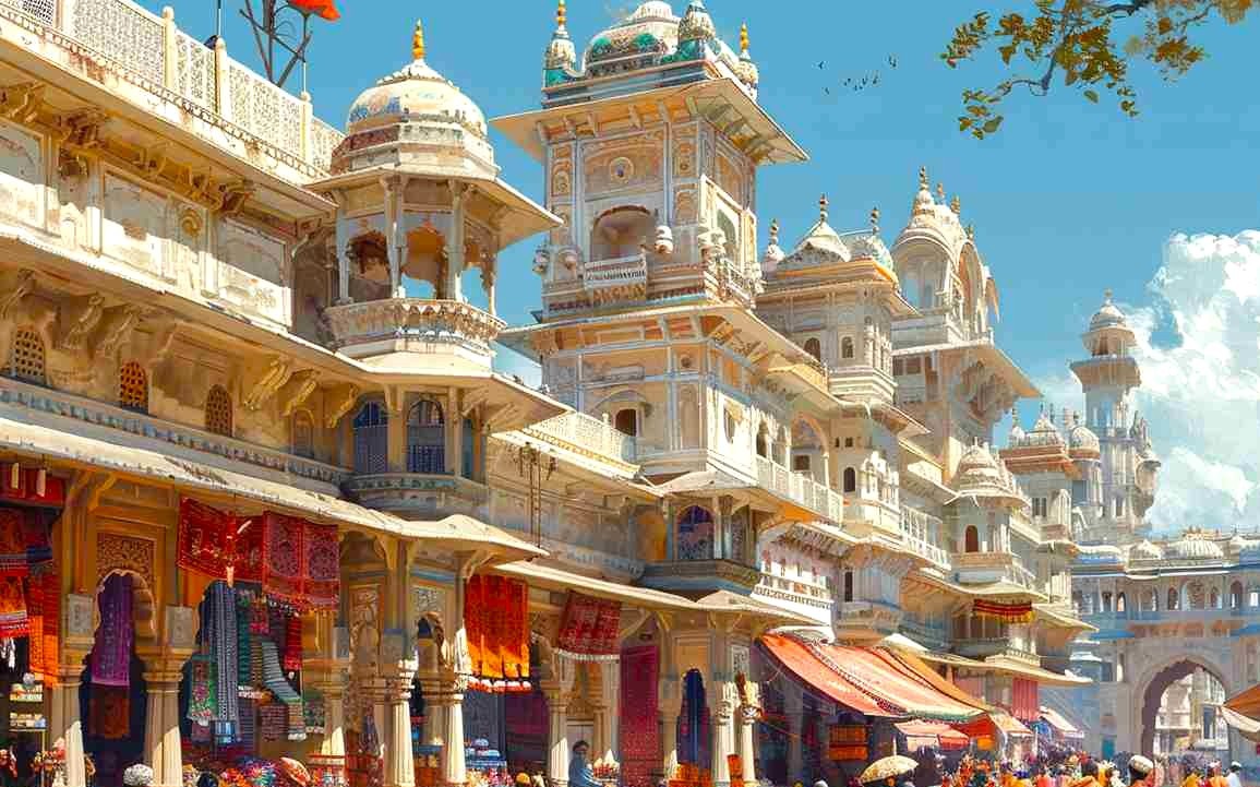 Explore Udaipur’s ornate palace architecture and vibrant lakeside markets in Rajasthan, India, where traditional domes, carved arches, colorful textiles, bustling stalls, heritage temples, and lively cultural scenes create unforgettable experiences. Explore Udaipur’s ornate palace architecture and vibrant lakeside markets in Rajasthan, India, where traditional domes, carved arches, colorful textiles, bustling stalls, heritage temples, and lively cultural scenes create unforgettable experiences.